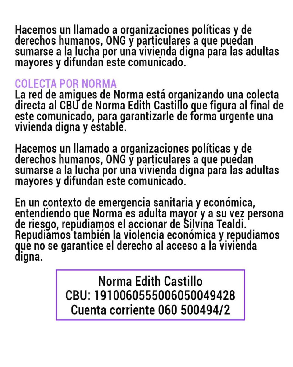 colecta norma castillo ni una menos