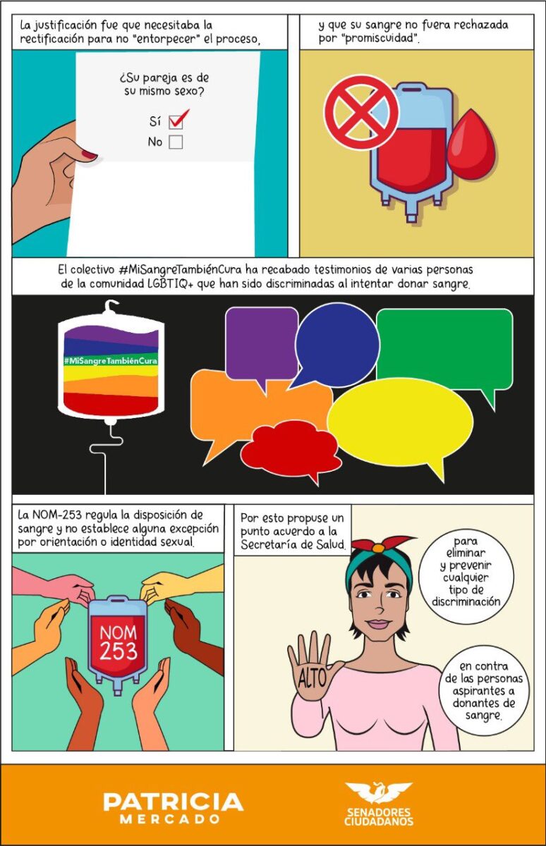 infografía discriminación donación sangre patricia mercado