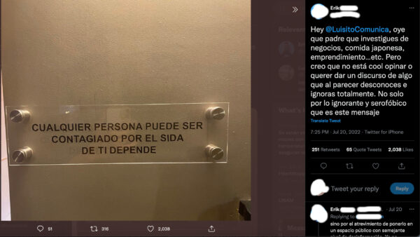 luisito comunica famosos desinforman vih restaurantes sida