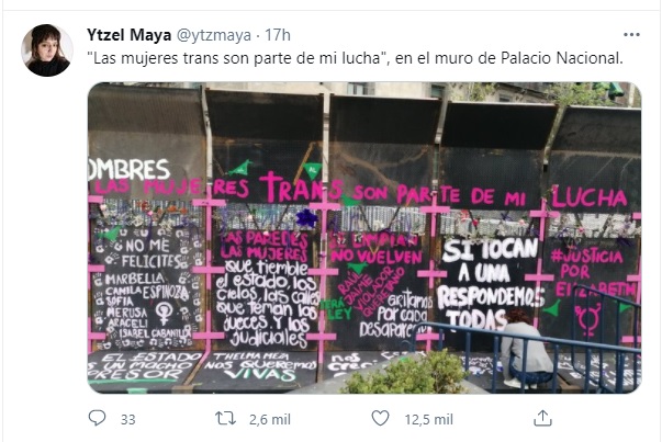 Muro de la paz de Palacio Nacional