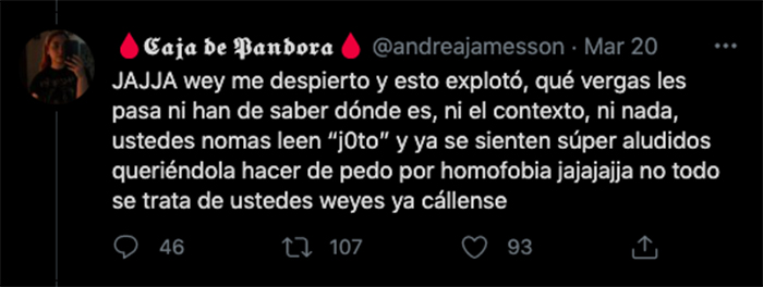 comentario twitter defensa feminista