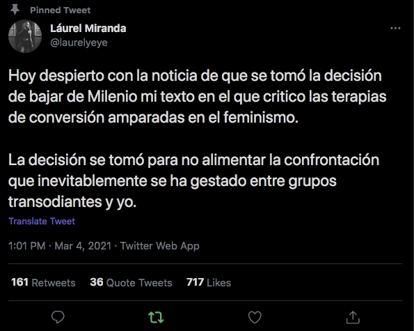 tuit láurel miranda milenio