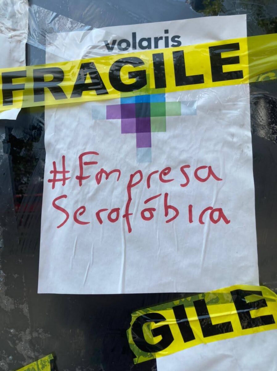 volaris protesta empresa serofobica