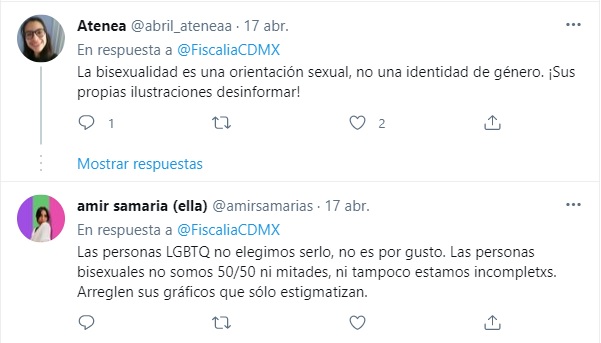 Fiscalía de CDMX desinforma sobre bisexualidad