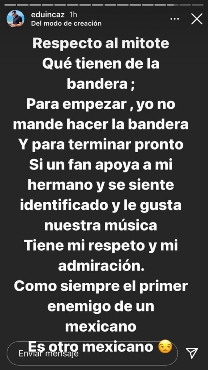 Eduin y Jhonny Caz aclaran tema de bandera LGBT+