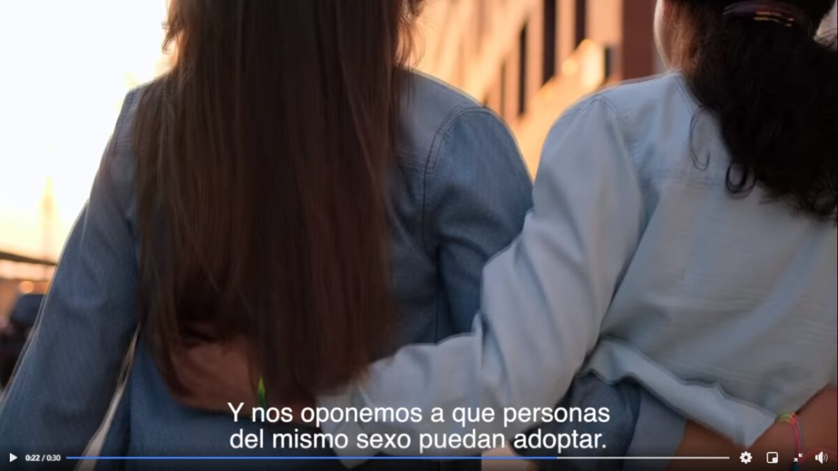 Spot del PES contra la adopción homoparental