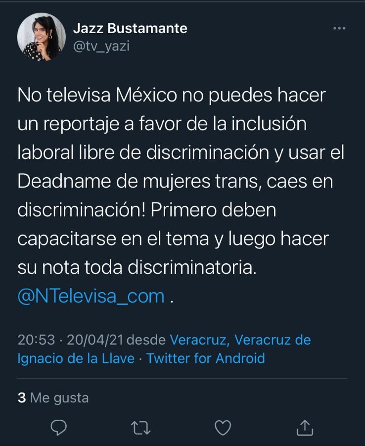 Critican a Televisa por uso de deadnames