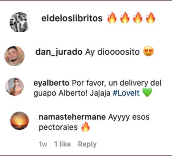 Alberto Jiménez sin camisa