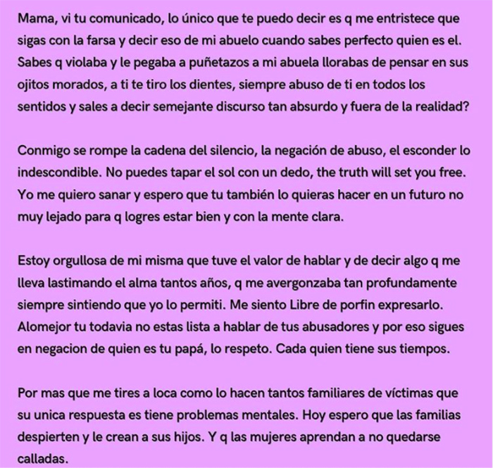 Alejandra guzman frida sofia comunicado