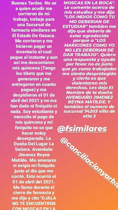 Farmacias Similares corren empleado gay