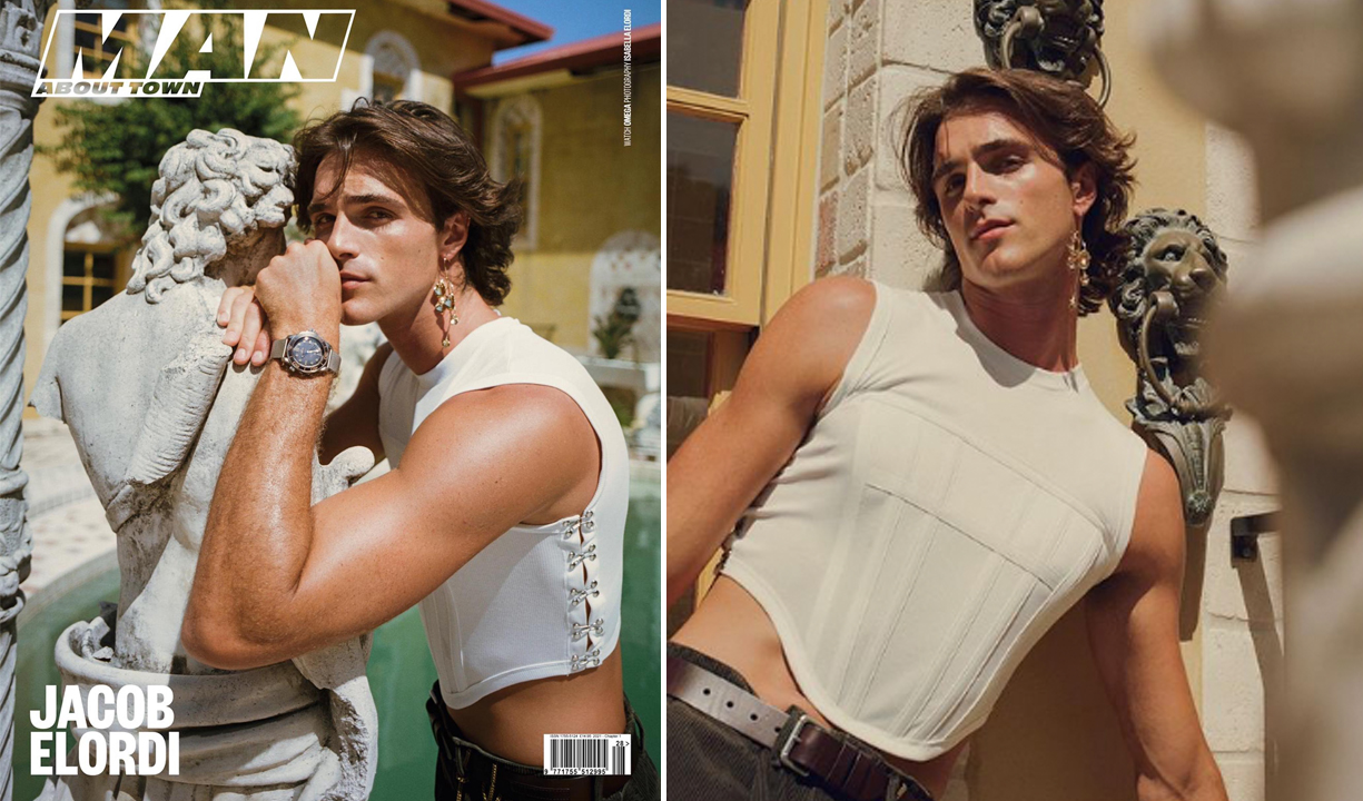 Fotos Jacob Elordi con aretes y corset