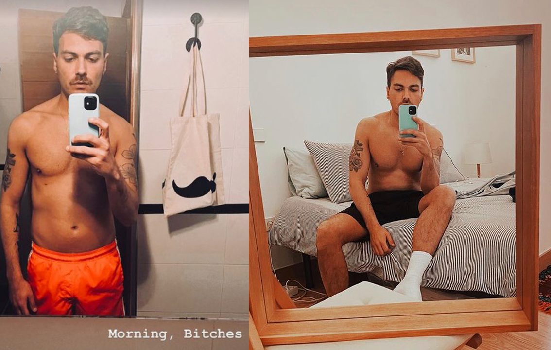 Alberto Jiménez selfies sin camisa