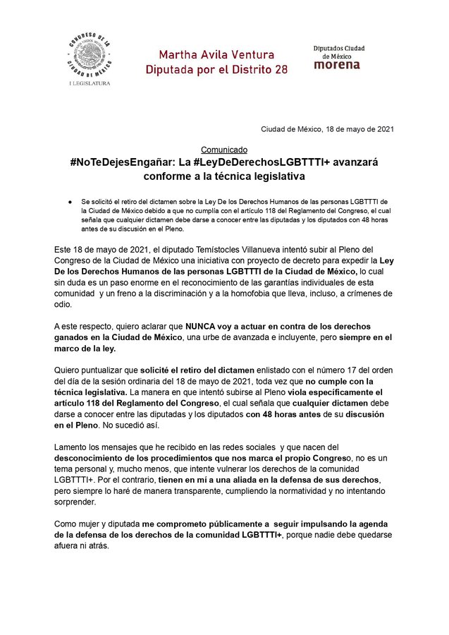 Morena bloquea iniciativa sobre derechos LGBT+