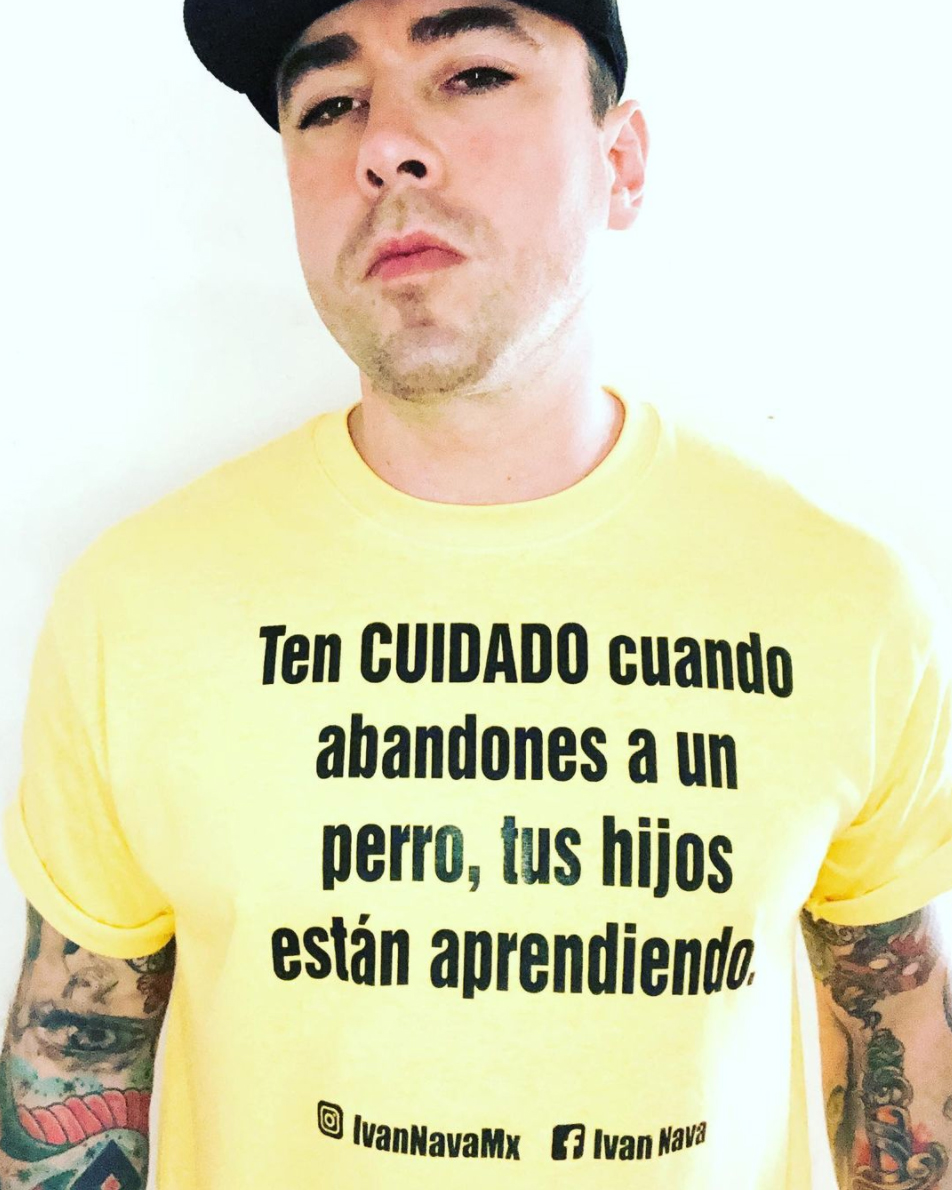 Iván Nava playera abandono perros