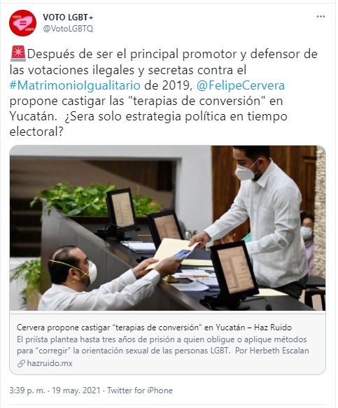 Voto LGBT+ elecciones 2021