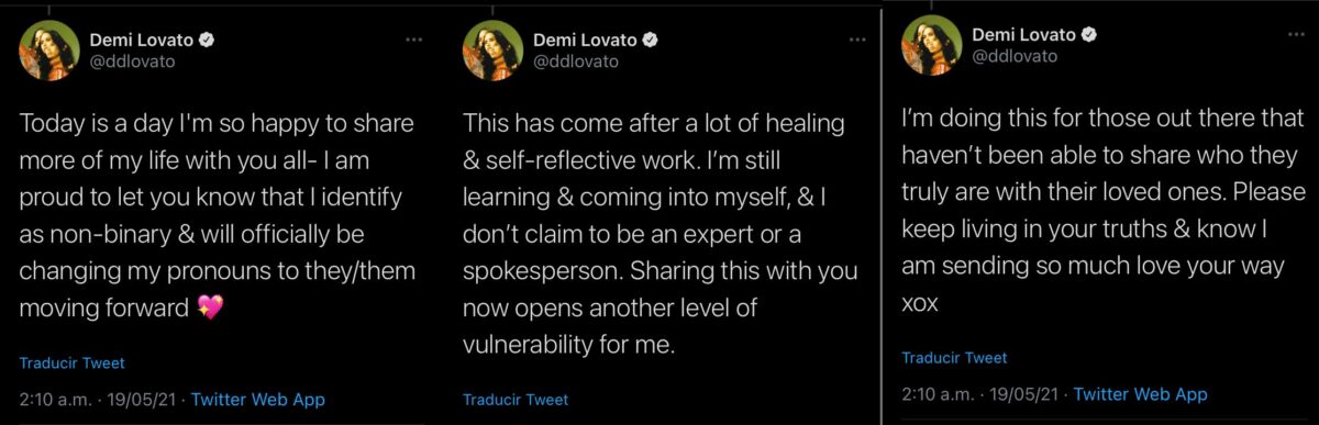 Demi Lovato género no binario