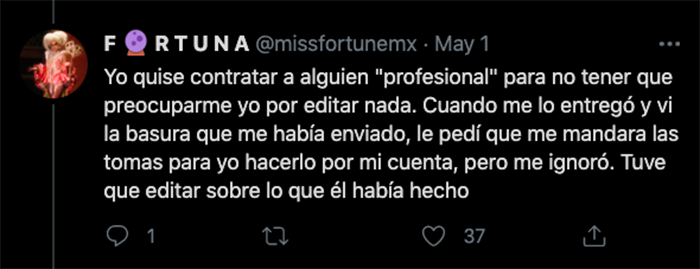 twitter mensaje grave