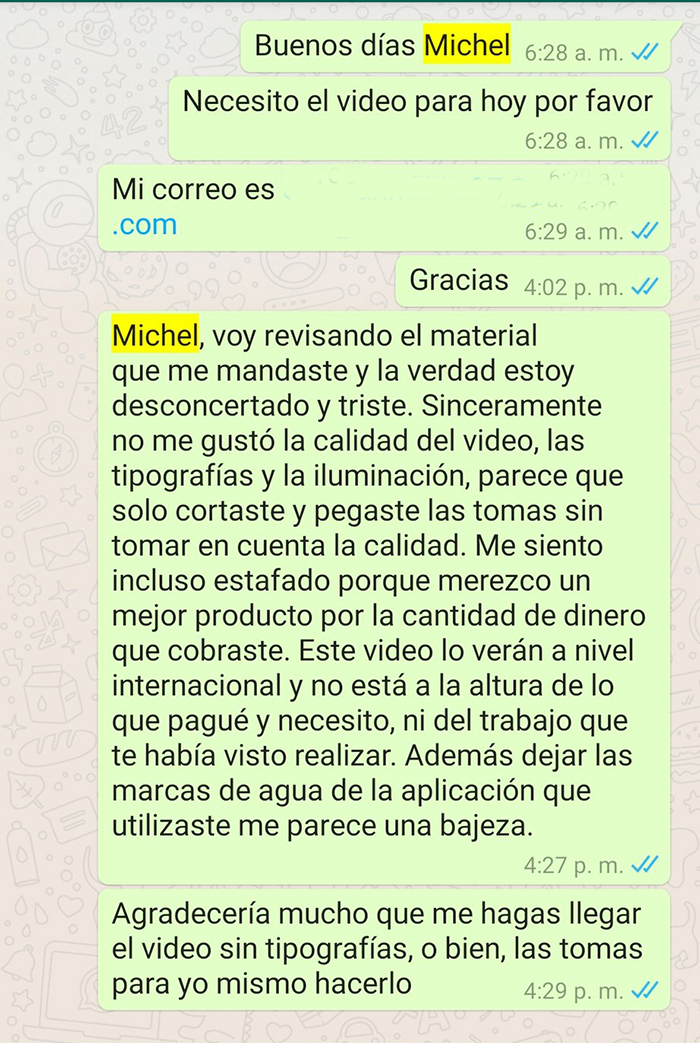 whatsapp michel m