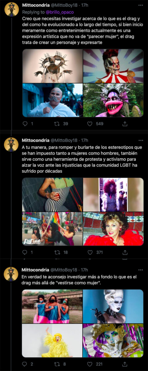 drag twitter misogino burla