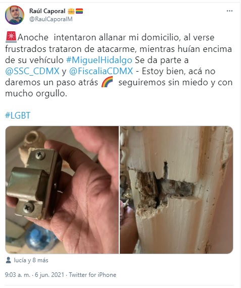 Allanamiento de la casa del activista Raúl Caporal