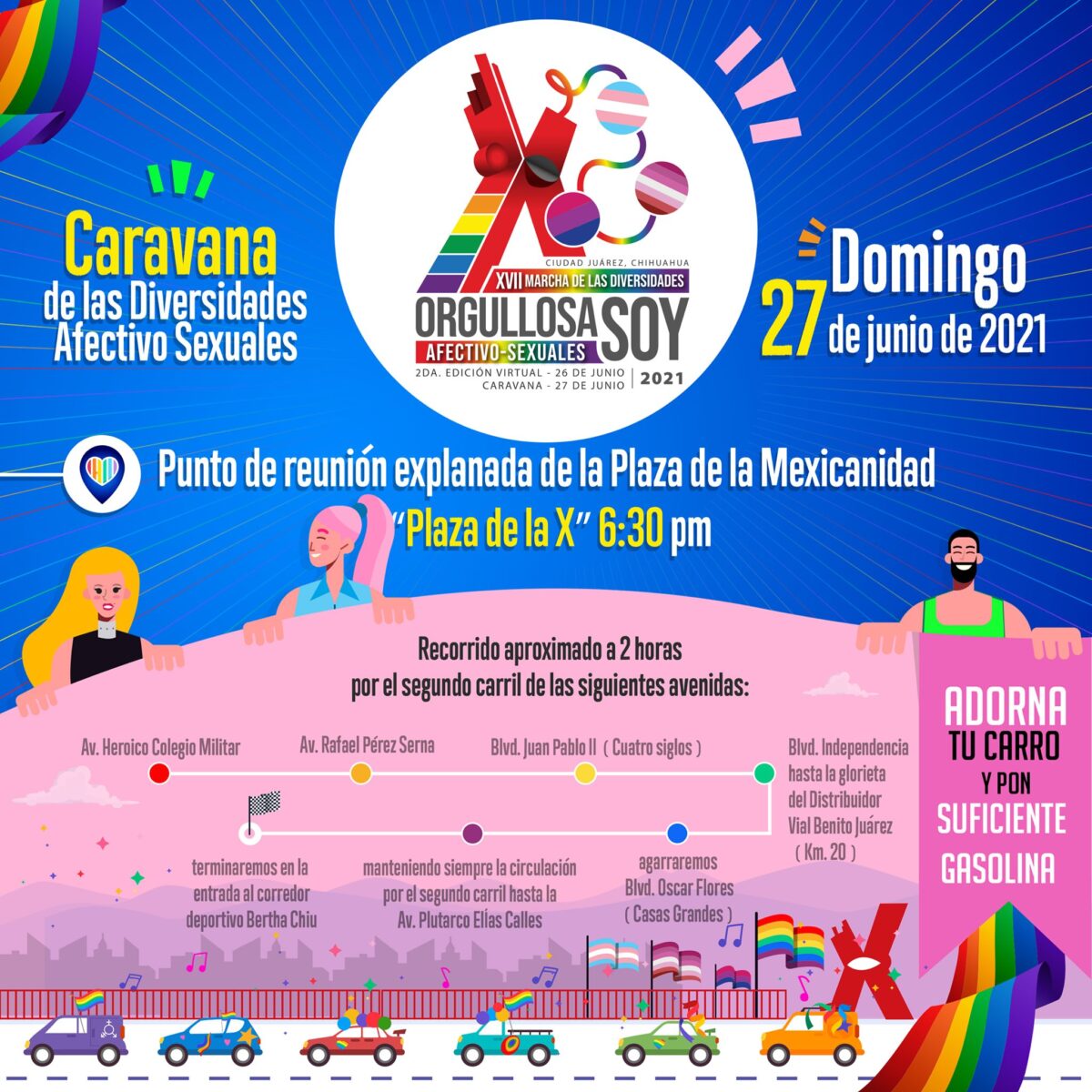 caravana diversidades afectivo sexuales 2021 ciudad juárez