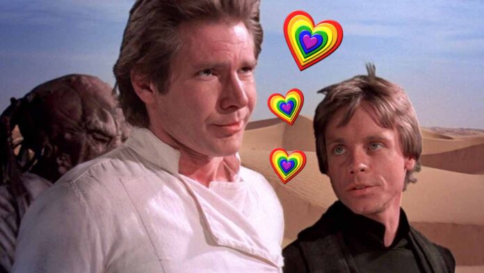 Han Solo y Luke Skywalker romance gay