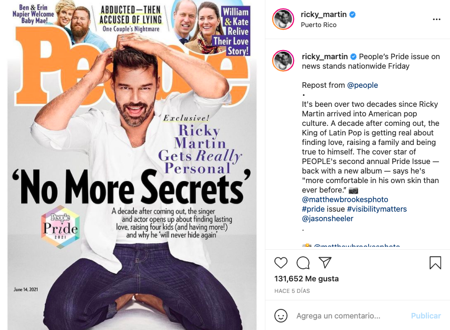 Ricky Martin trabajo gay 2