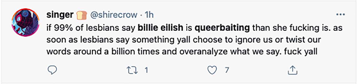 Billie Eilish queerbaiting famosas