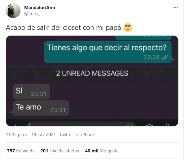 salida del clóset en día del padre