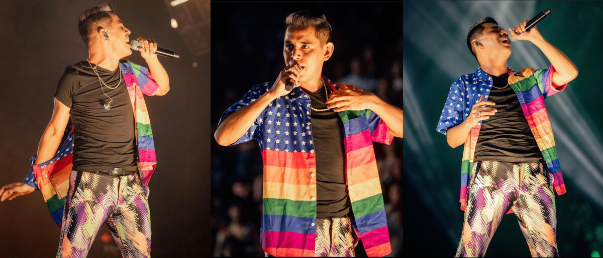 Jhonny Caz atuendos bandera LGBT+