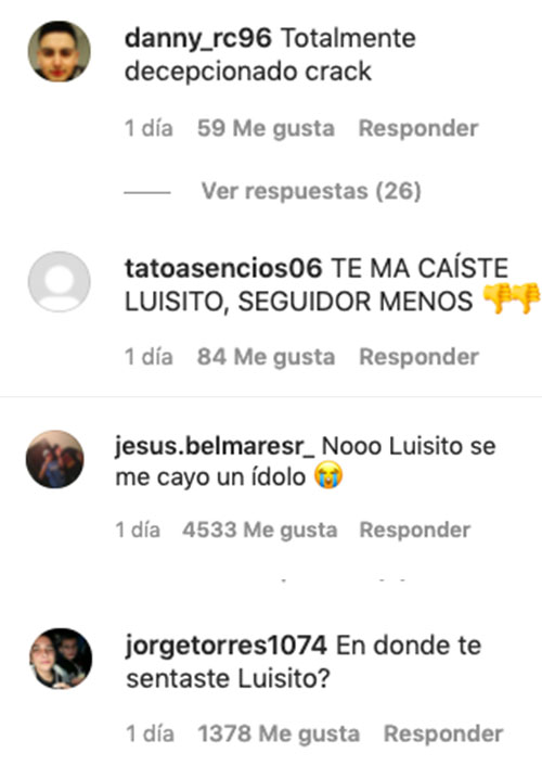 LUISITO COMUNICA COMENTARIOS