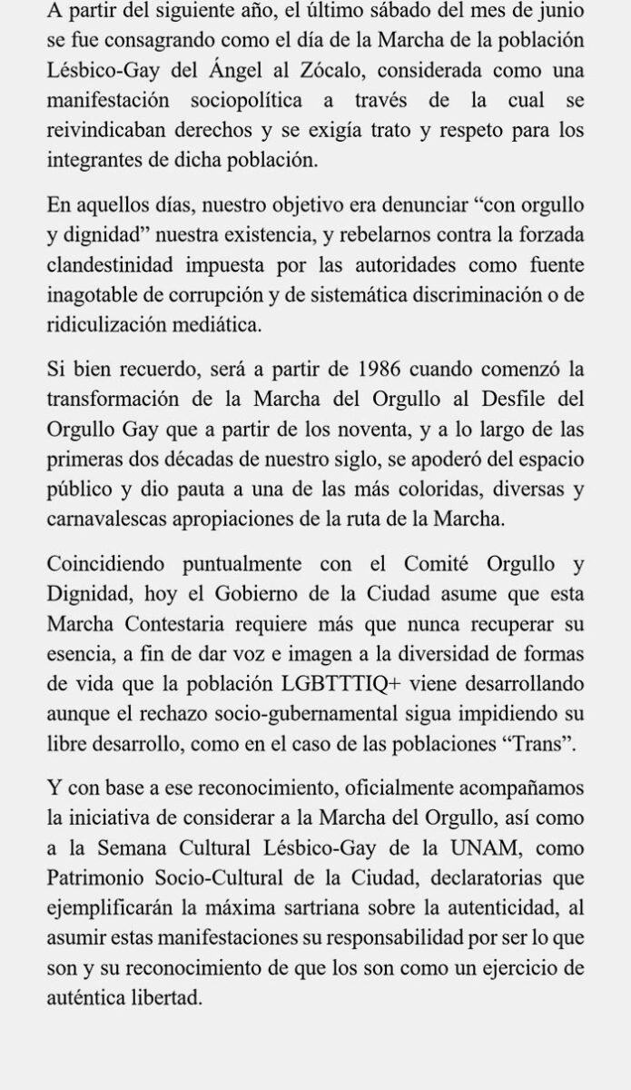 marcha lgbt orgullo texto cosas