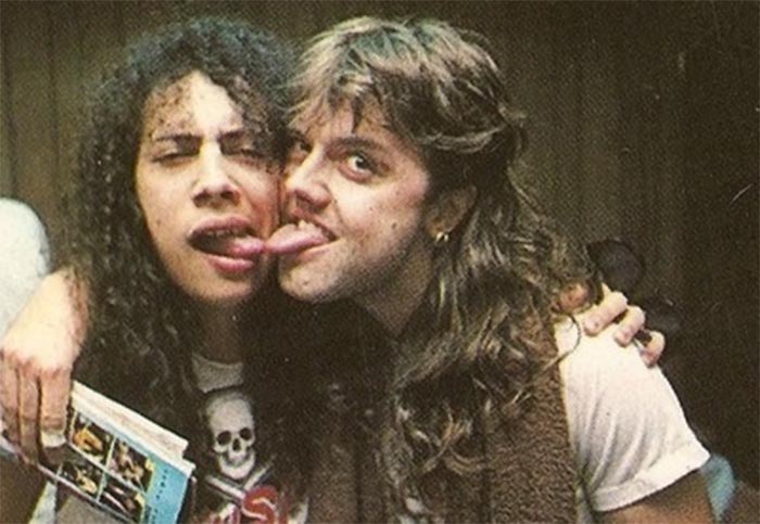 metallica besos lengua lars kirk