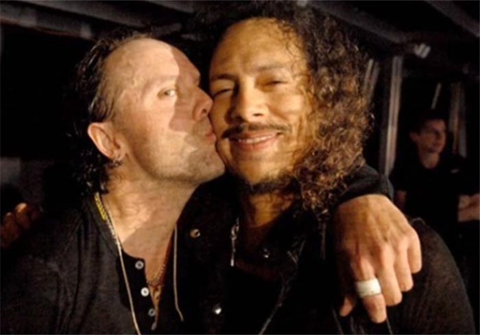 metallica lars ulrich lengua kirk hammett
