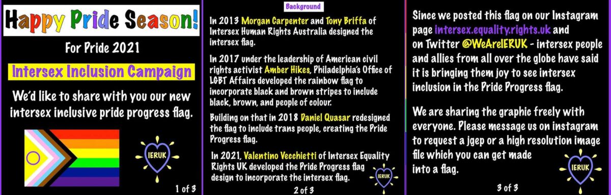 Bandera LGBT+ progress intersexuales