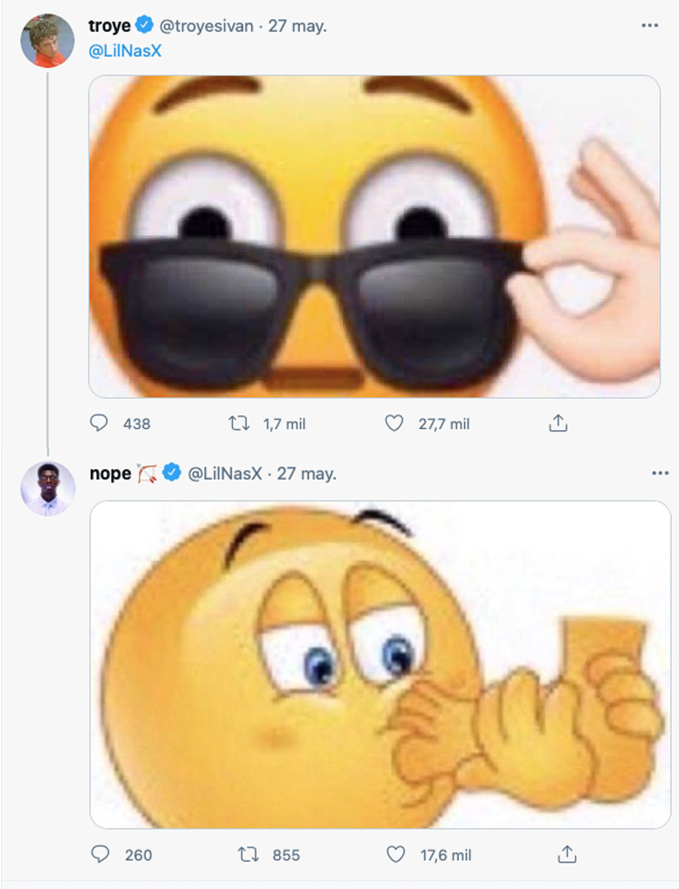 Troye Sivan Lil Nas X Twitter