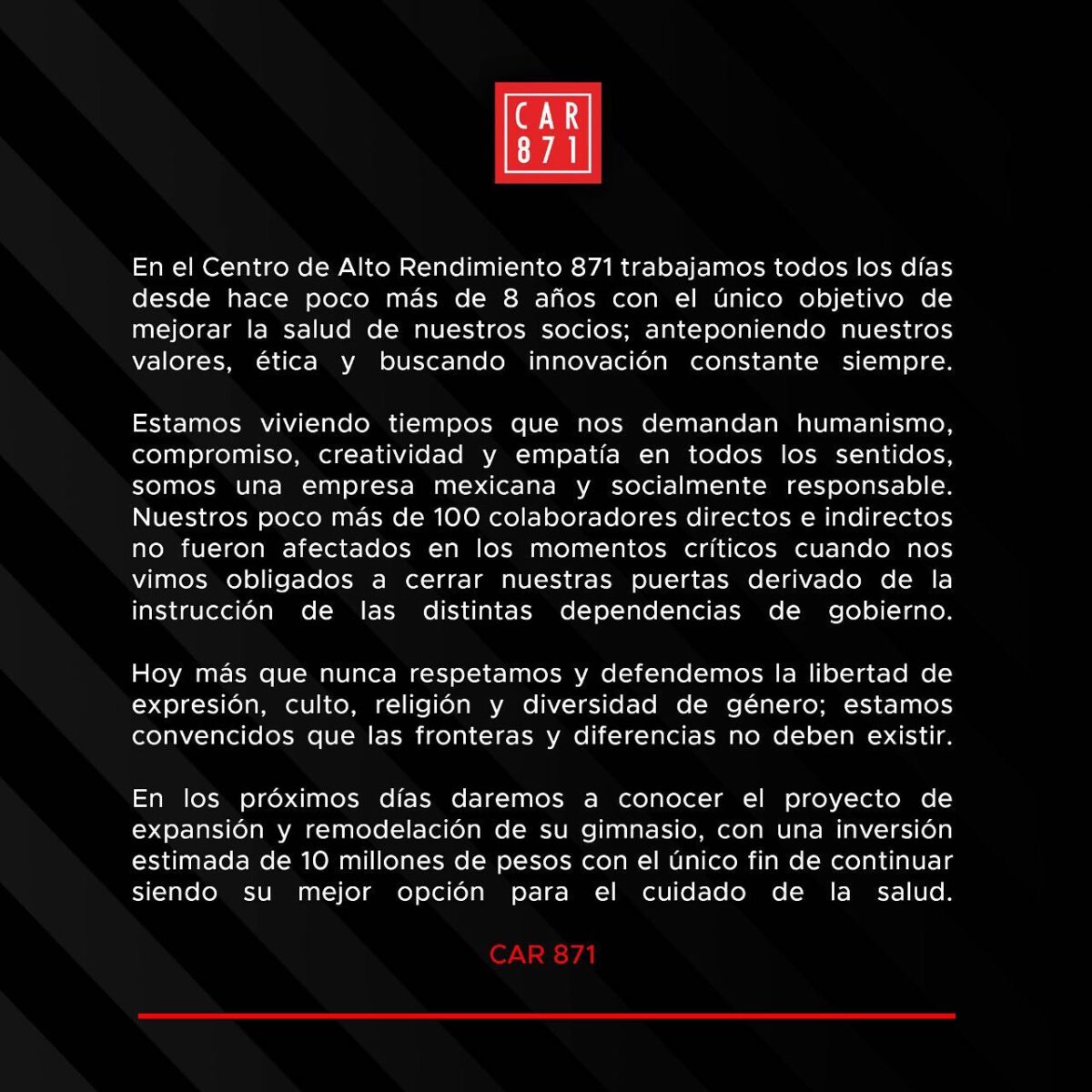 Centro de Alto Rendimiento CAR 871