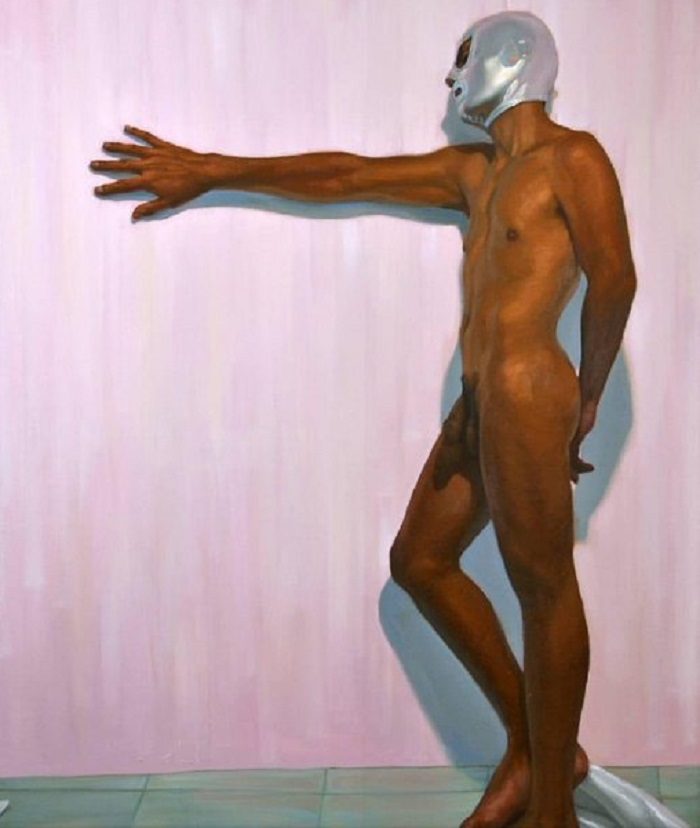 Pintura de El Santo gay
