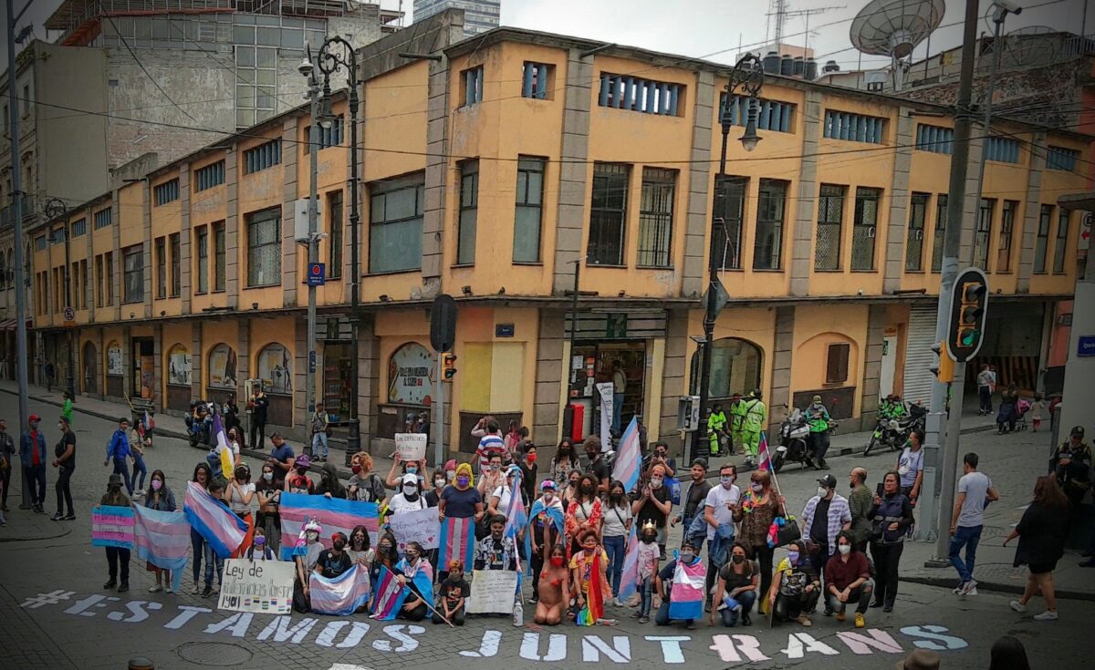 Estamos JunTRANS marcha lxs invisibles cdmx Lu Peláez