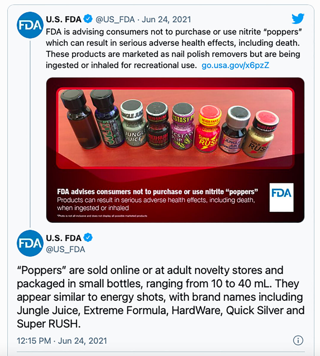 FDA poppers