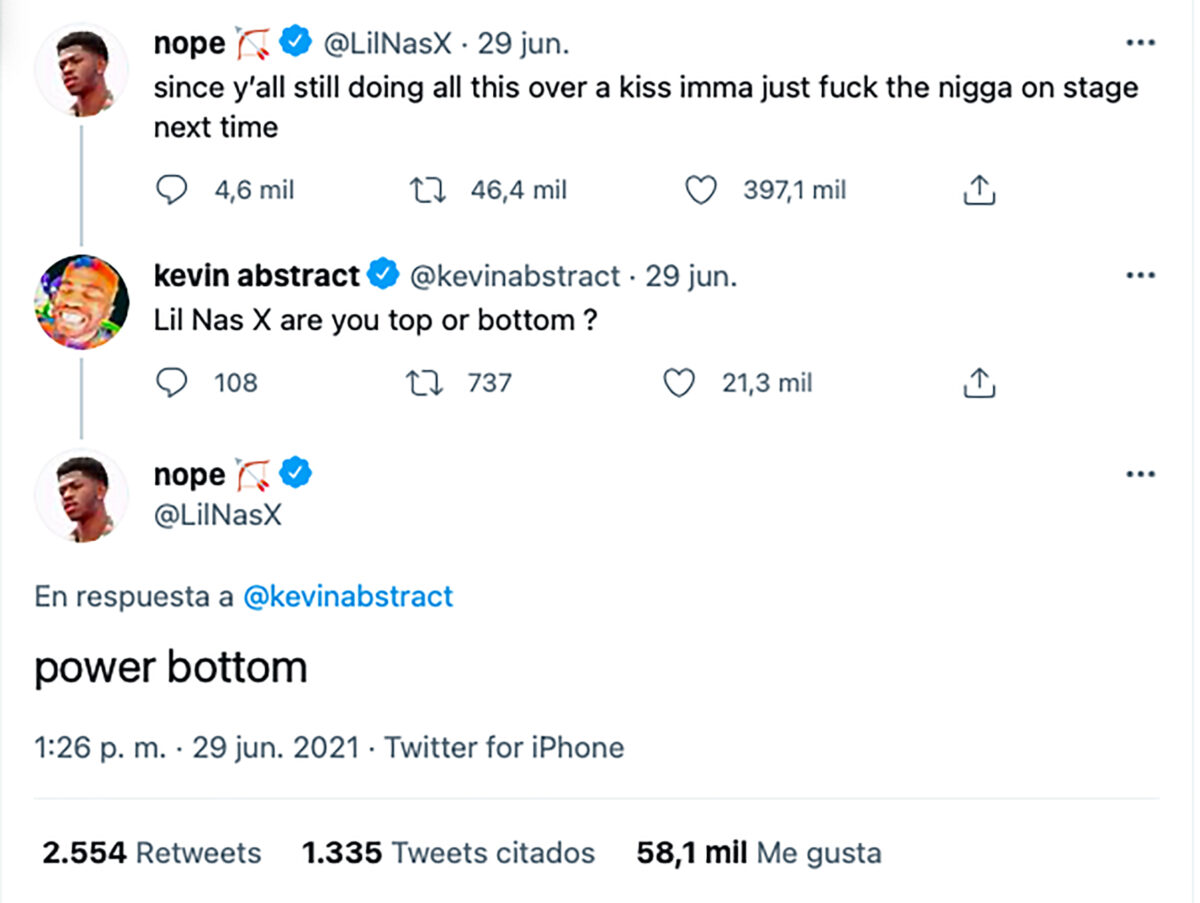 Lil Nas X rol sexual pasivo