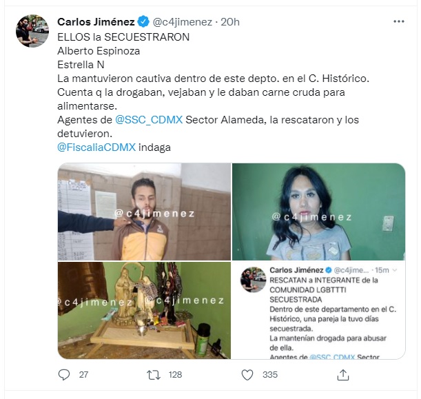 Secuestro de una mujer LGBT+ por parte de una pareja en CDMX