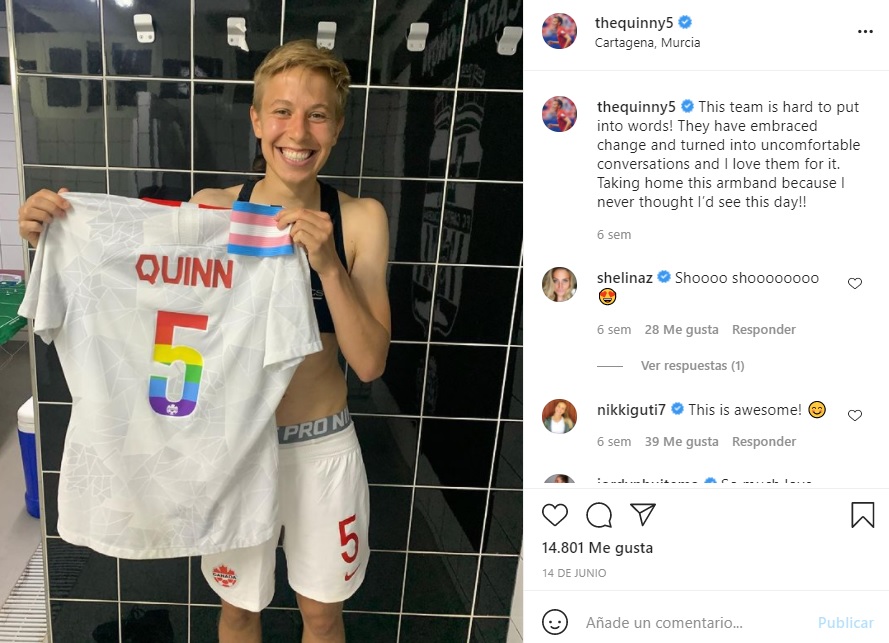 Quinn futbolista trans no binarie
