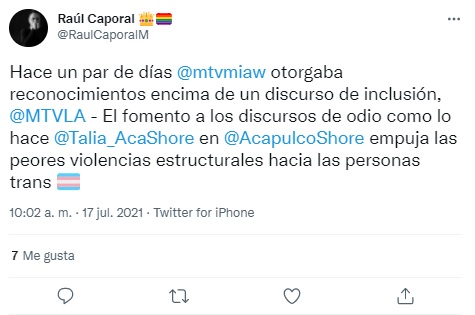 Transfobia de Talía Eisset en MTV