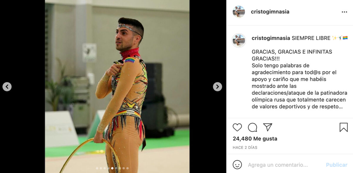 cristofer benítez gimnasia España bandera LGBT