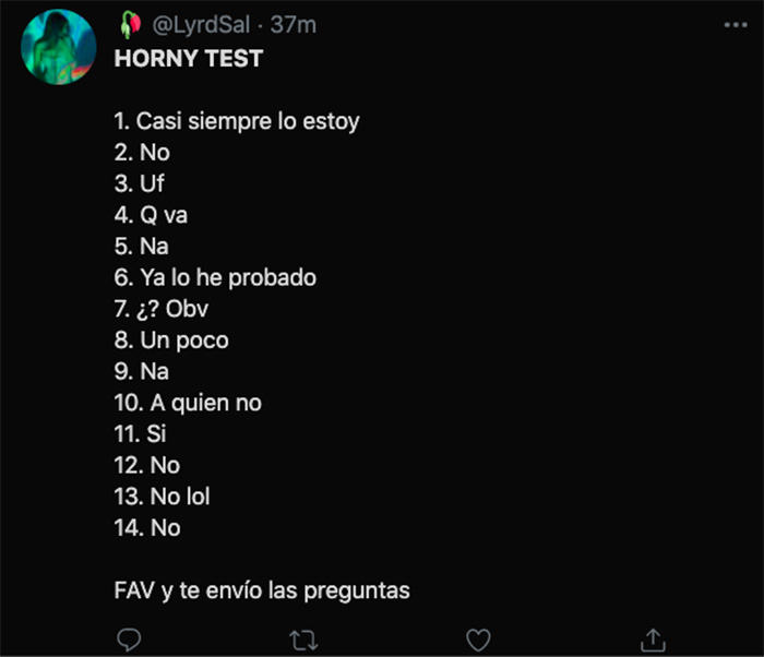 EJEMPLO TWITTER horny test