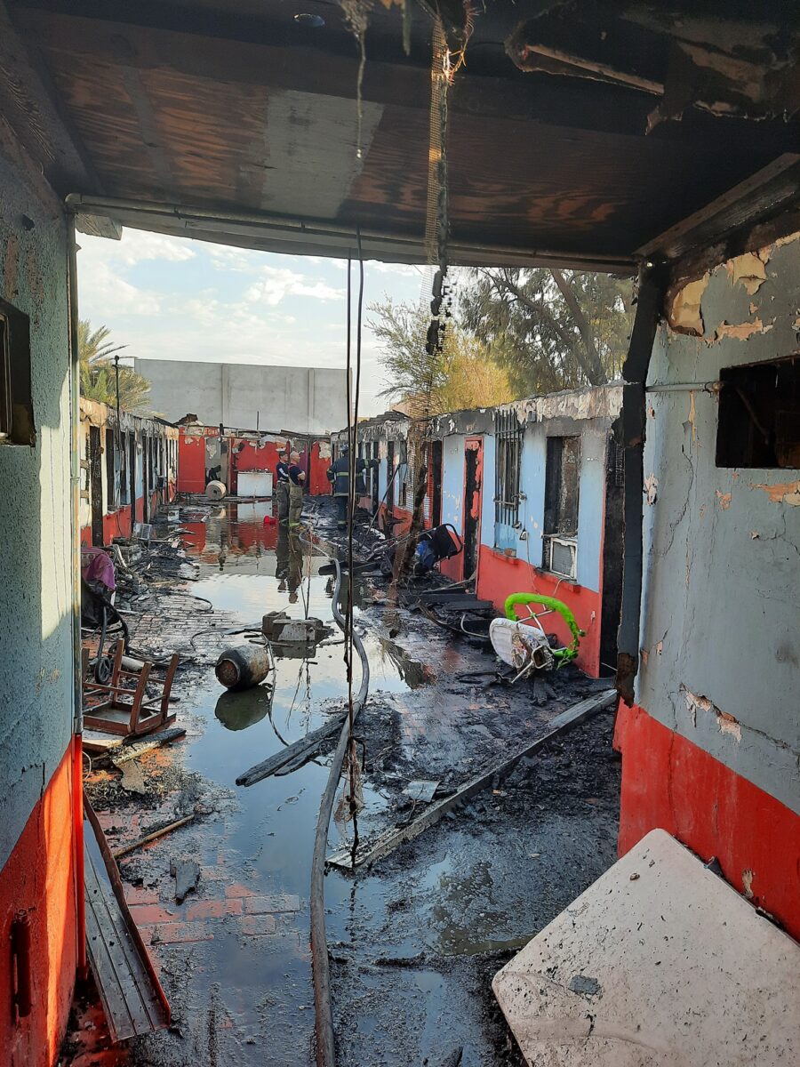 incendio refugio migrante mexicali