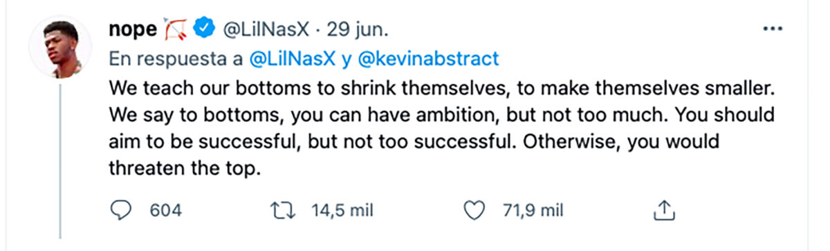 Lil Nas X rol sexual