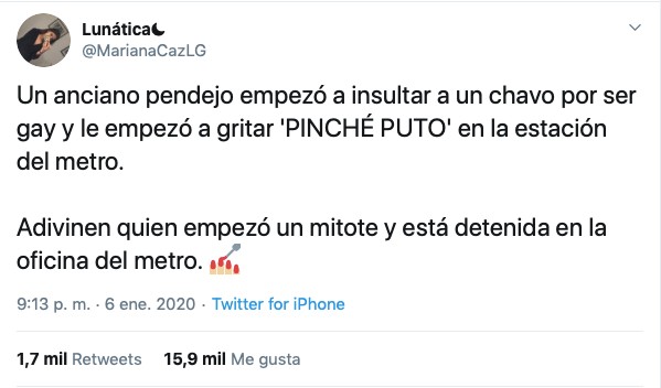 Agresión a gay en el transporte público