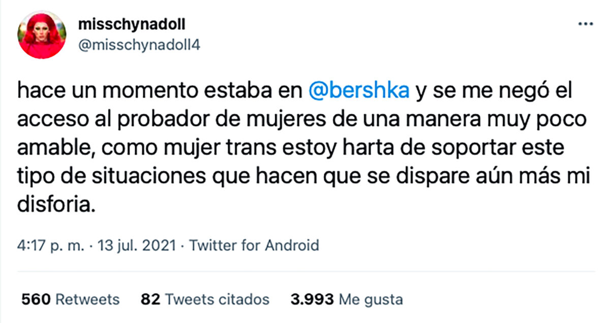 transfobia Bershka
